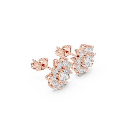 Virelia Radiant Floral Cluster Studs