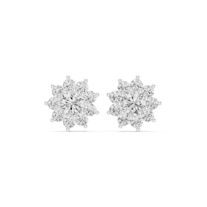 Virelia Radiant Floral Cluster Studs