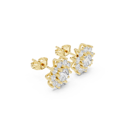 Virelia Radiant Floral Cluster Studs