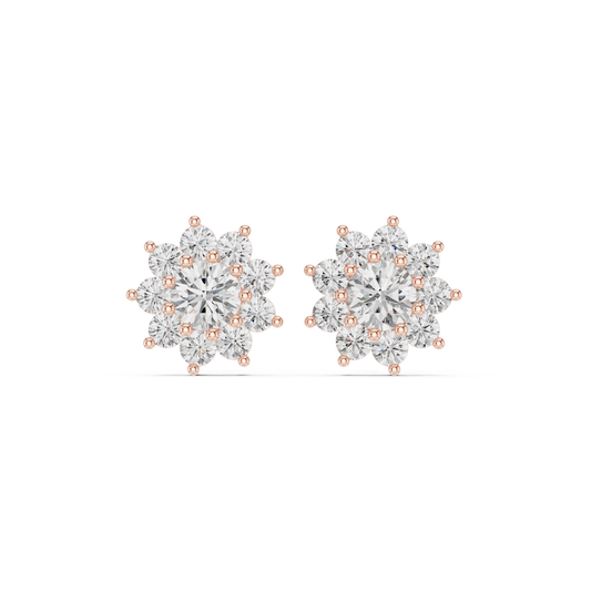 Virelia Radiant Floral Cluster Studs