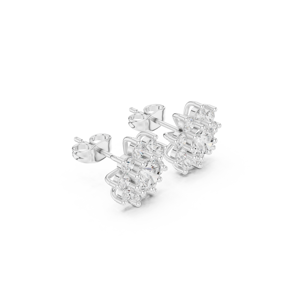 Virelia Radiant Floral Cluster Studs