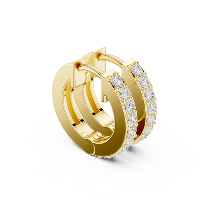 Selvara Round Diamond Hoops