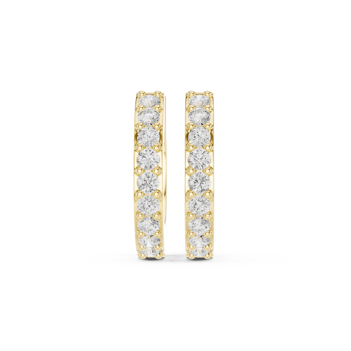 Selvara Round Diamond Hoops
