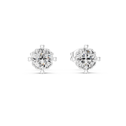 Elowen Cushion Diamond Bloom Studs