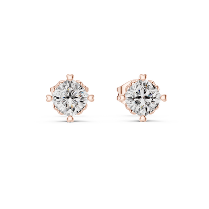 Elowen Cushion Diamond Bloom Studs