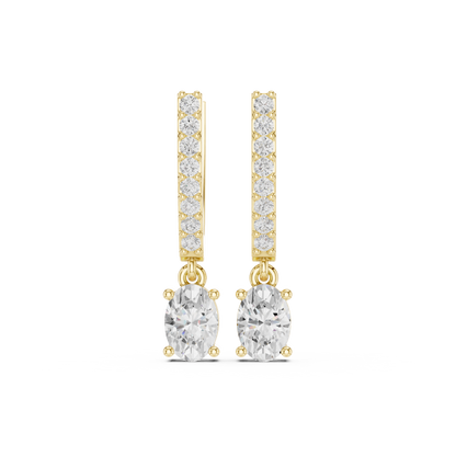 Aurevyn Oval Pavé Bar Drop Earring