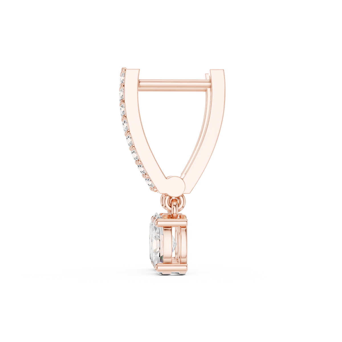 Aurevyn Oval Pavé Bar Drop Earring