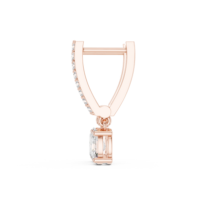 Aurevyn Oval Pavé Bar Drop Earring