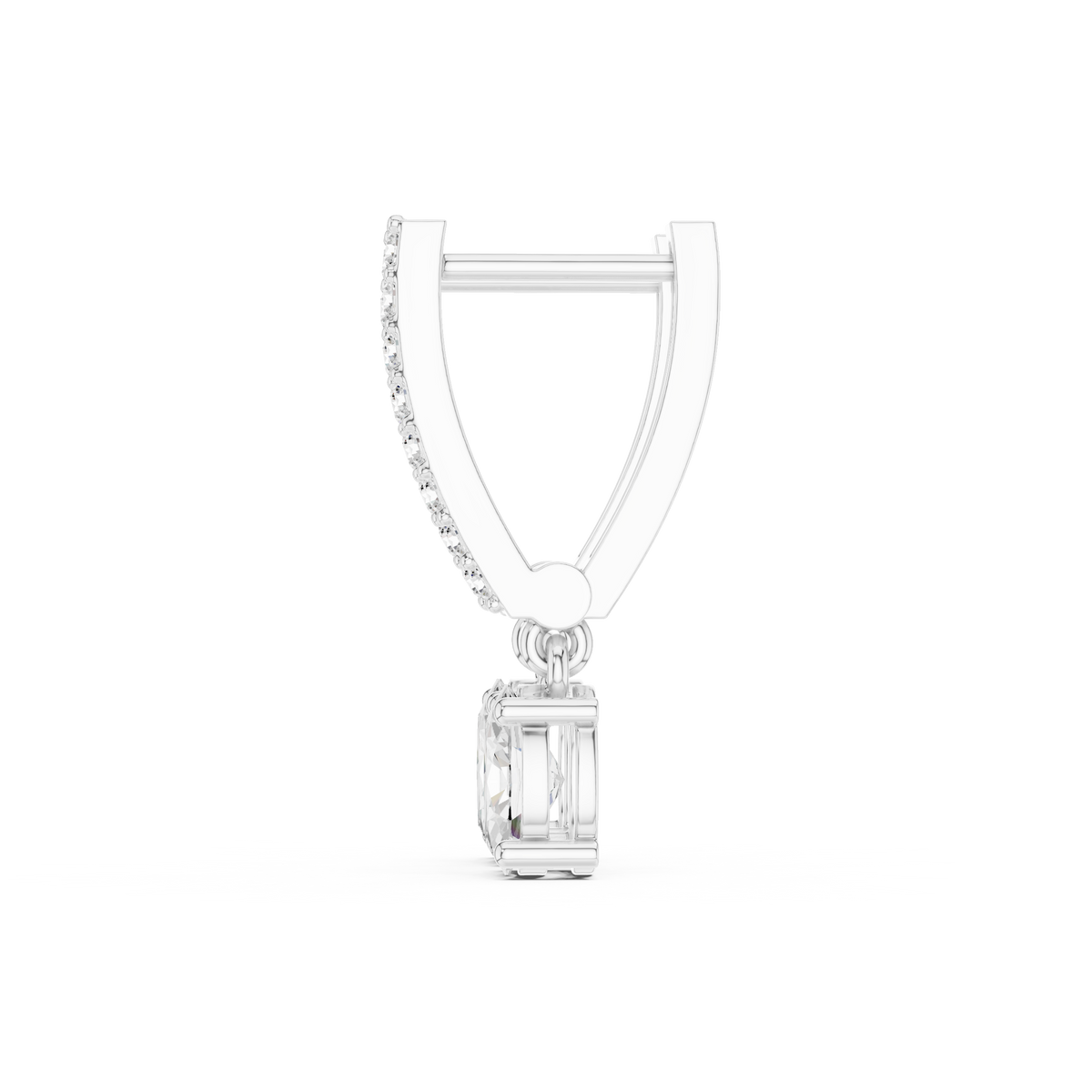 Aurevyn Oval Pavé Bar Drop Earring