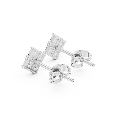 Solenne Quad Princess Cluster Studs