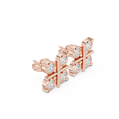 Avenelle Quad Cross Diamond Studs