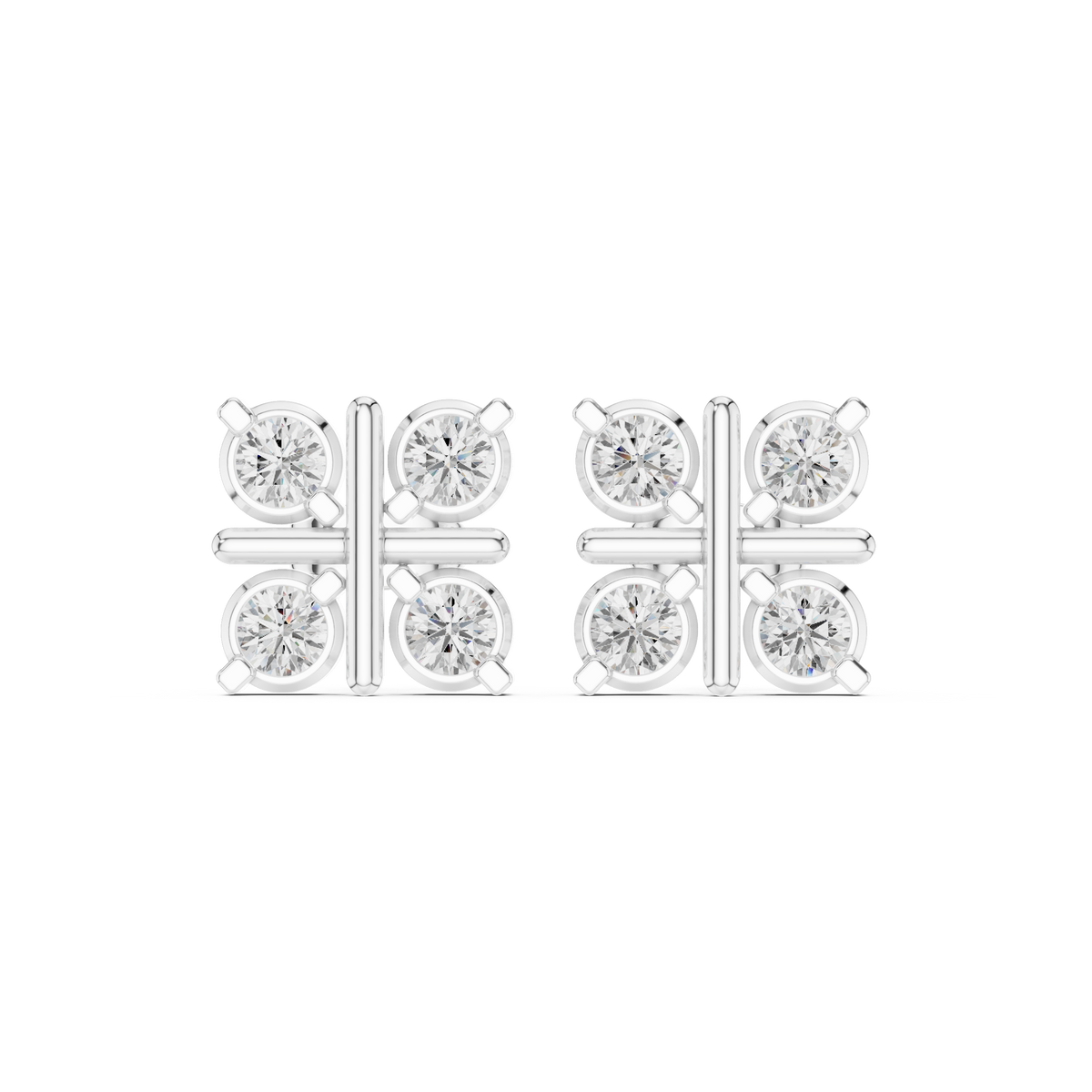 Avenelle Quad Cross Diamond Studs