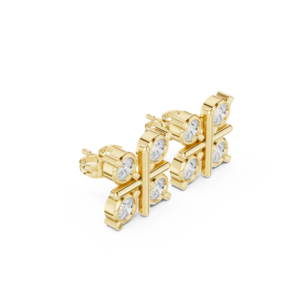 Avenelle Quad Cross Diamond Studs