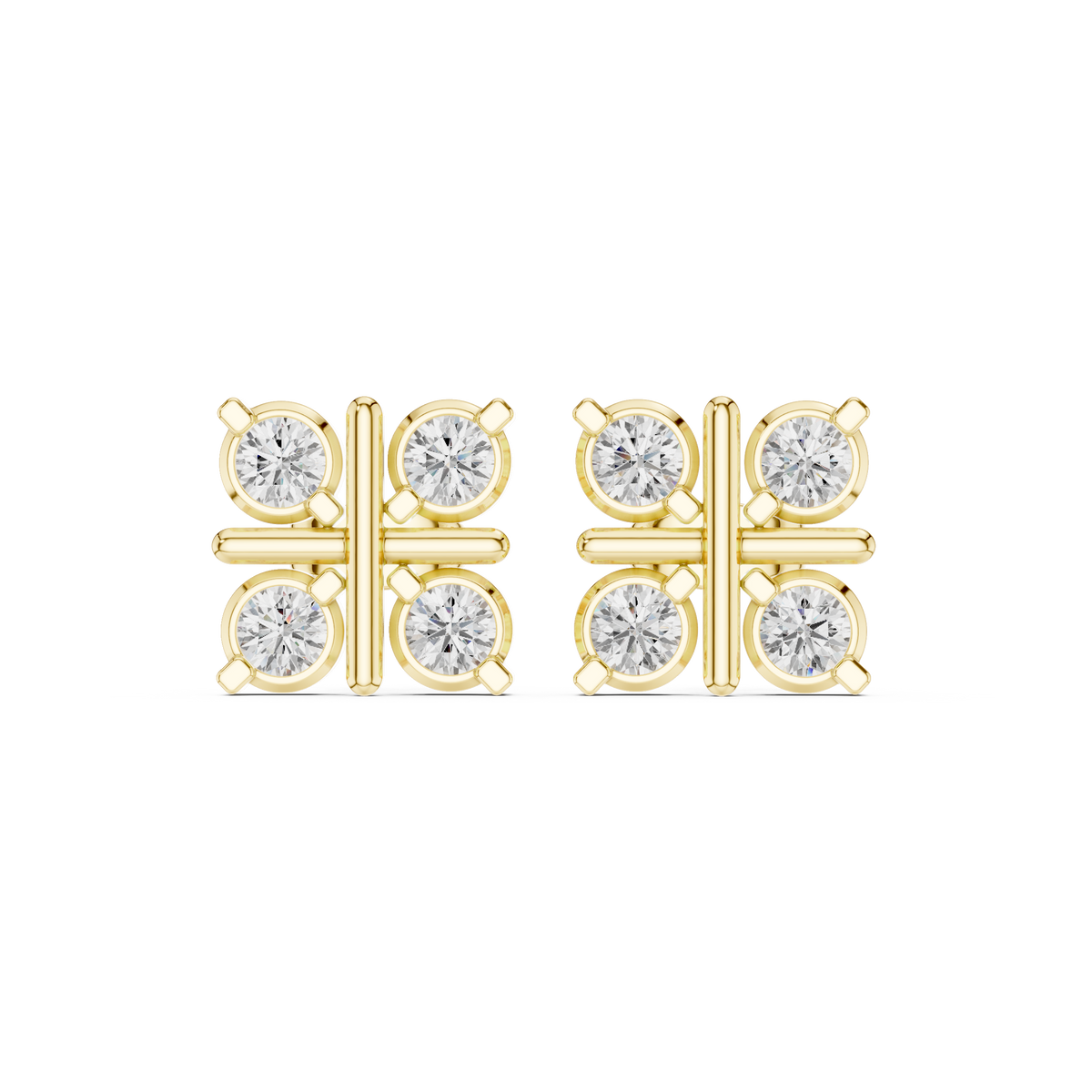 Avenelle Quad Cross Diamond Studs