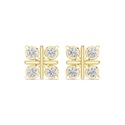 Avenelle Quad Cross Diamond Studs