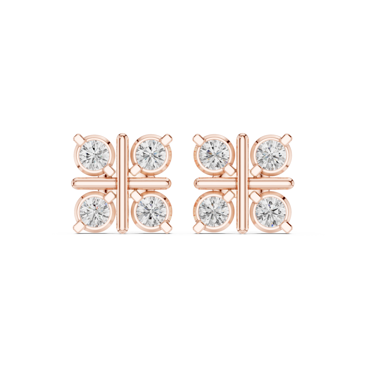 Avenelle Quad Cross Diamond Studs