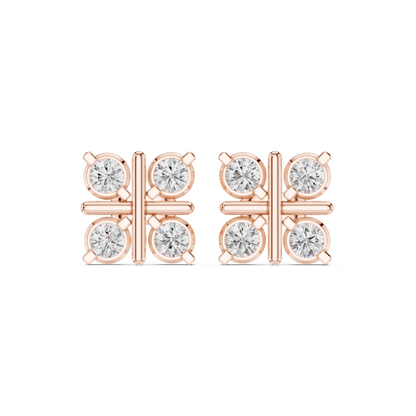 Avenelle Quad Cross Diamond Studs