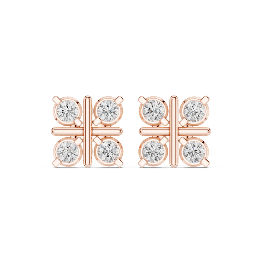 Avenelle Quad Cross Diamond Studs