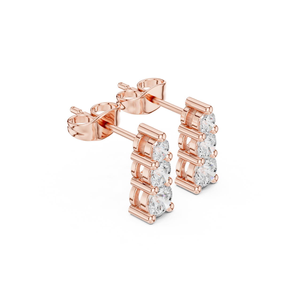 Solara Triple Round Bar Drop Earring