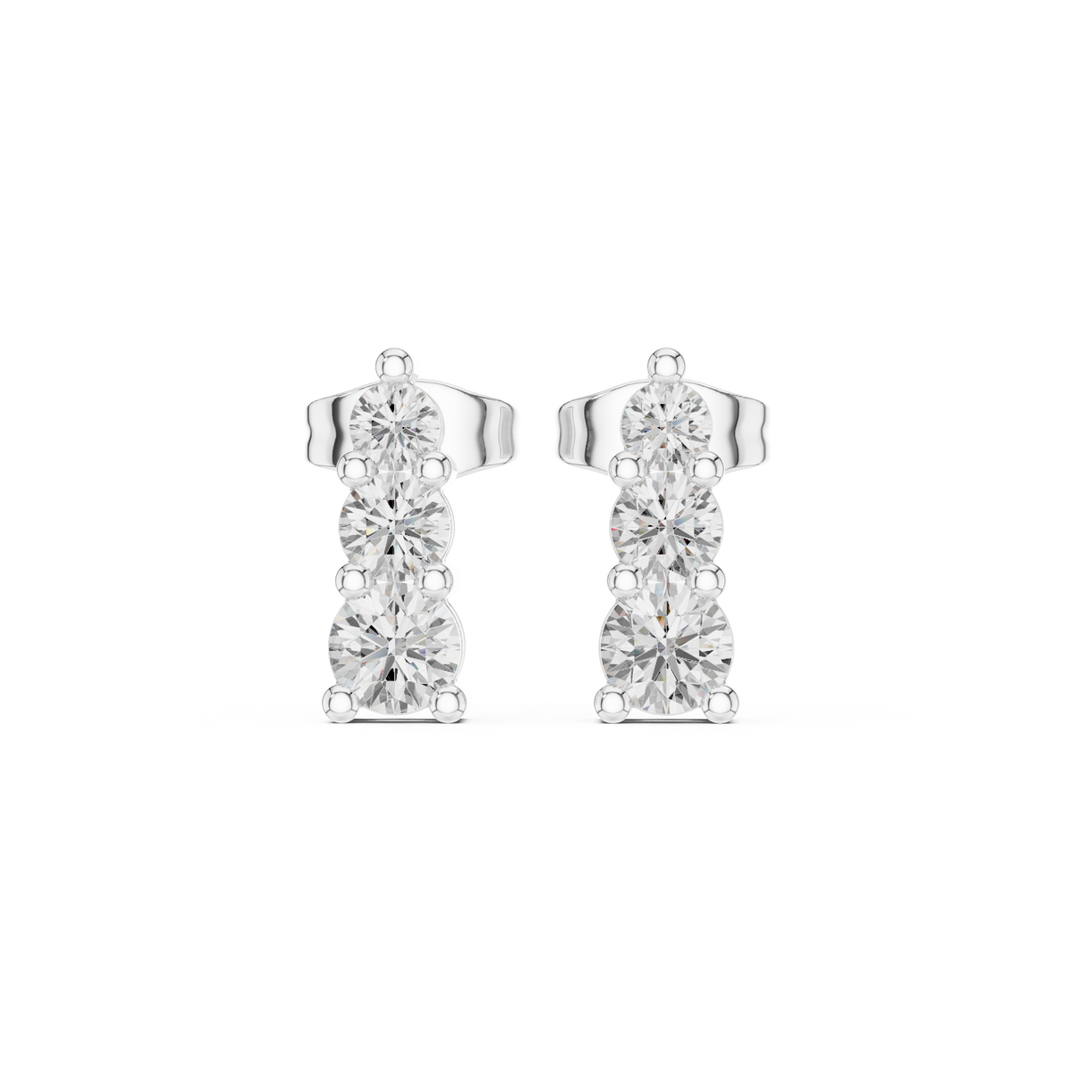 Solara Triple Round Bar Drop Earring