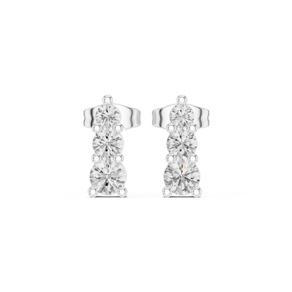 Solara Triple Round Bar Drop Earring