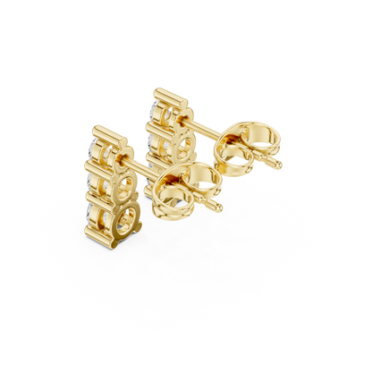 Solara Triple Round Bar Drop Earring