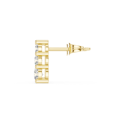 Solara Triple Round Bar Drop Earring