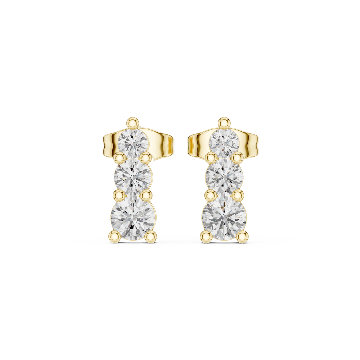 Solara Triple Round Bar Drop Earring