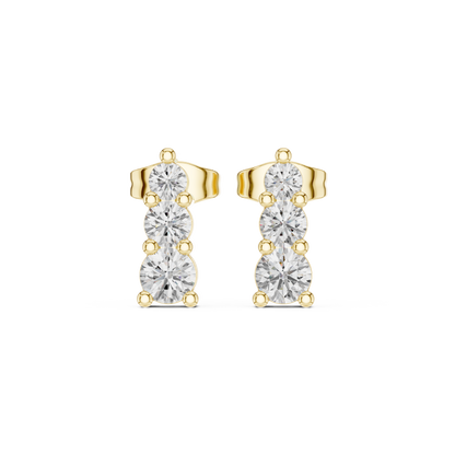 Solara Triple Round Bar Drop Earring