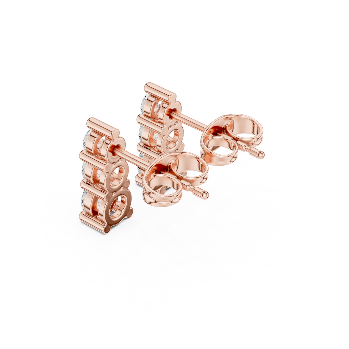 Solara Triple Round Bar Drop Earring