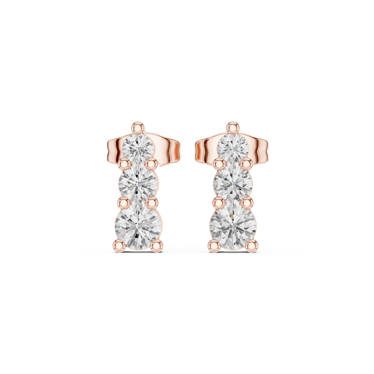 Solara Triple Round Bar Drop Earring