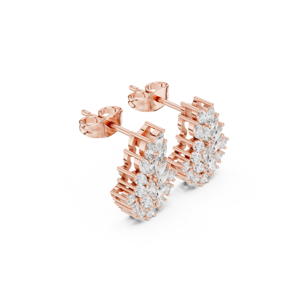 Calyra Botanical Marquise Cluster Studs