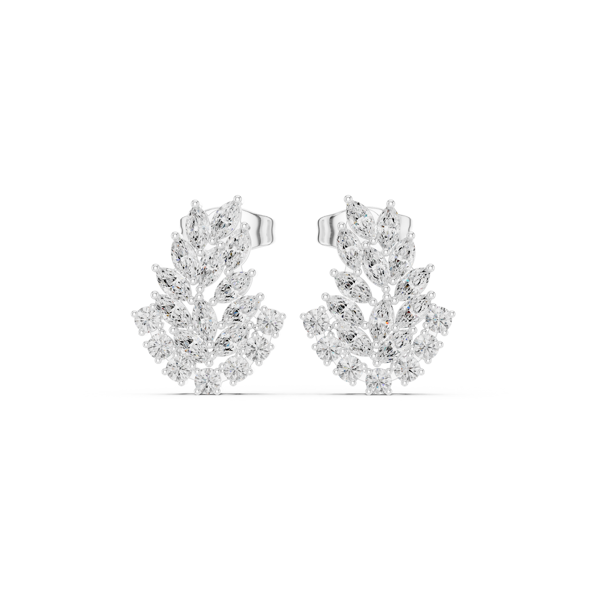 Calyra Botanical Marquise Cluster Studs