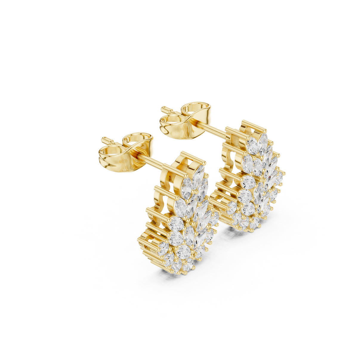 Calyra Botanical Marquise Cluster Studs