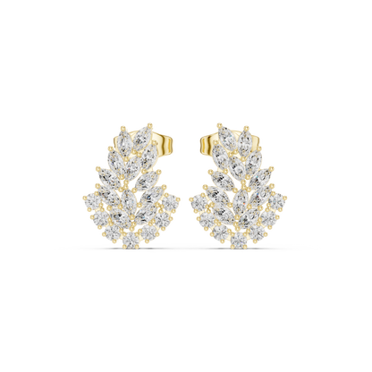 Calyra Botanical Marquise Cluster Studs