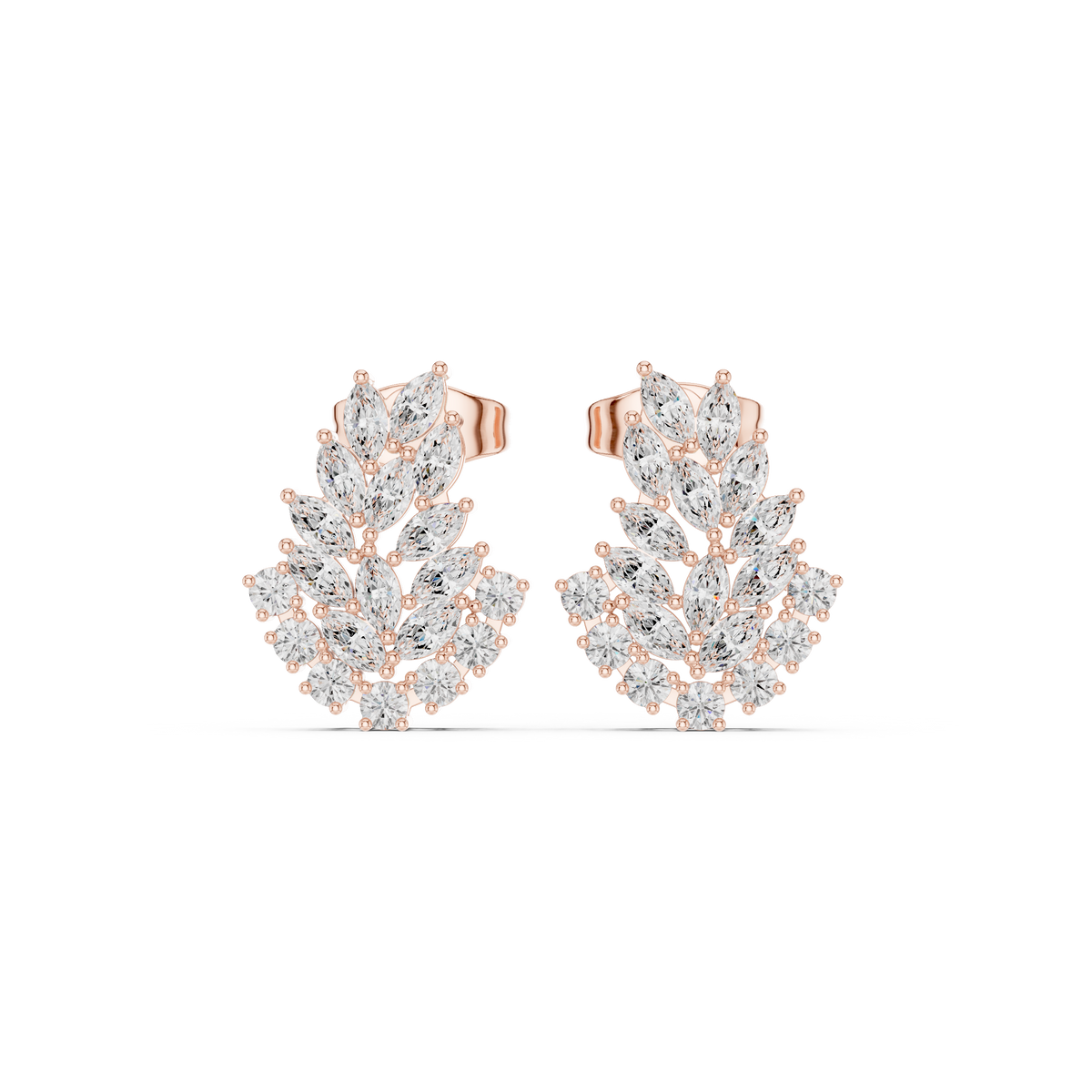 Calyra Botanical Marquise Cluster Studs