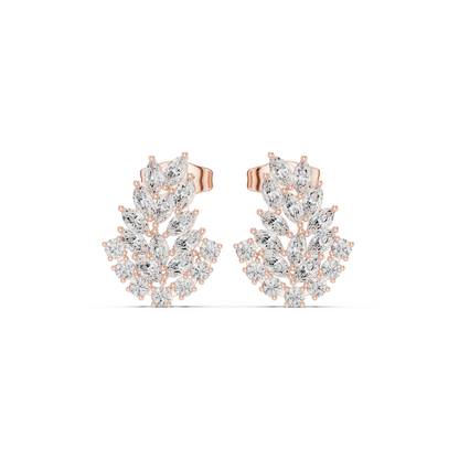 Calyra Botanical Marquise Cluster Studs