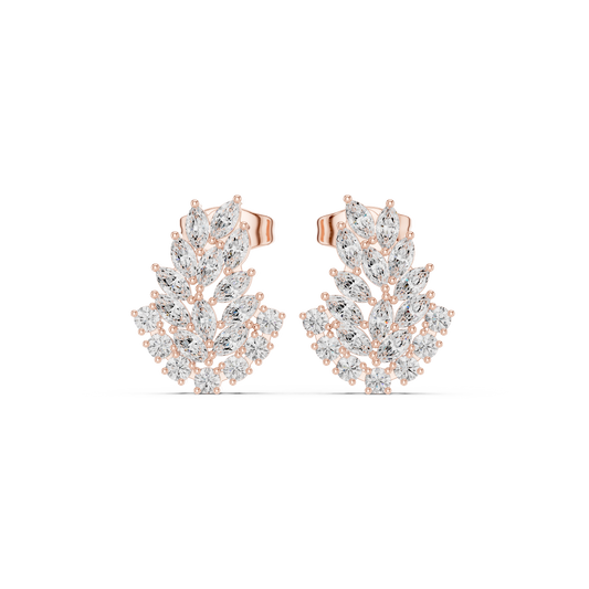 Calyra Botanical Marquise Cluster Studs