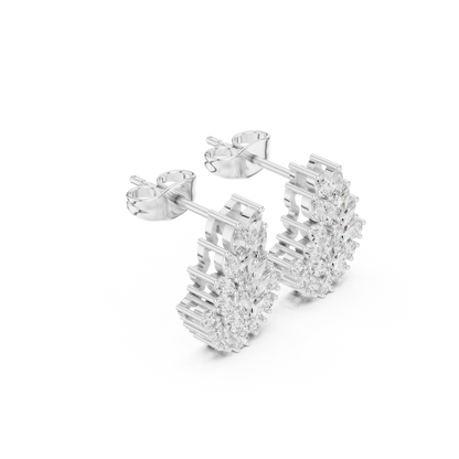 Calyra Botanical Marquise Cluster Studs