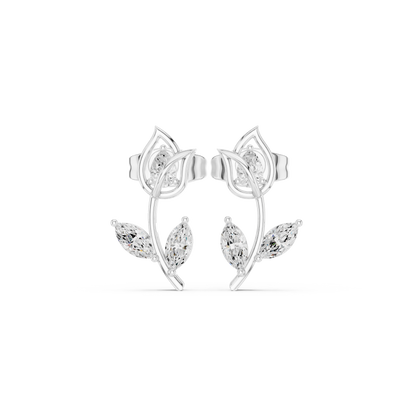 Seravyn Floral Marquise Vine Studs
