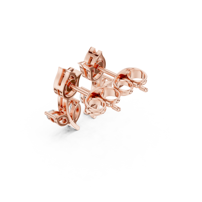Seravyn Floral Marquise Vine Studs