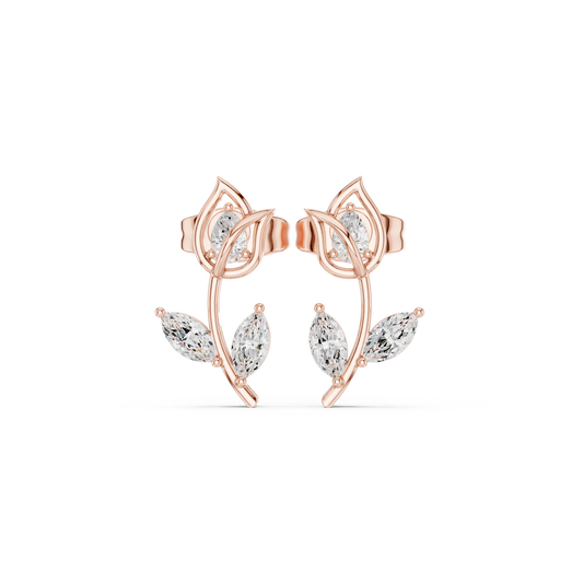 Seravyn Floral Marquise Vine Studs