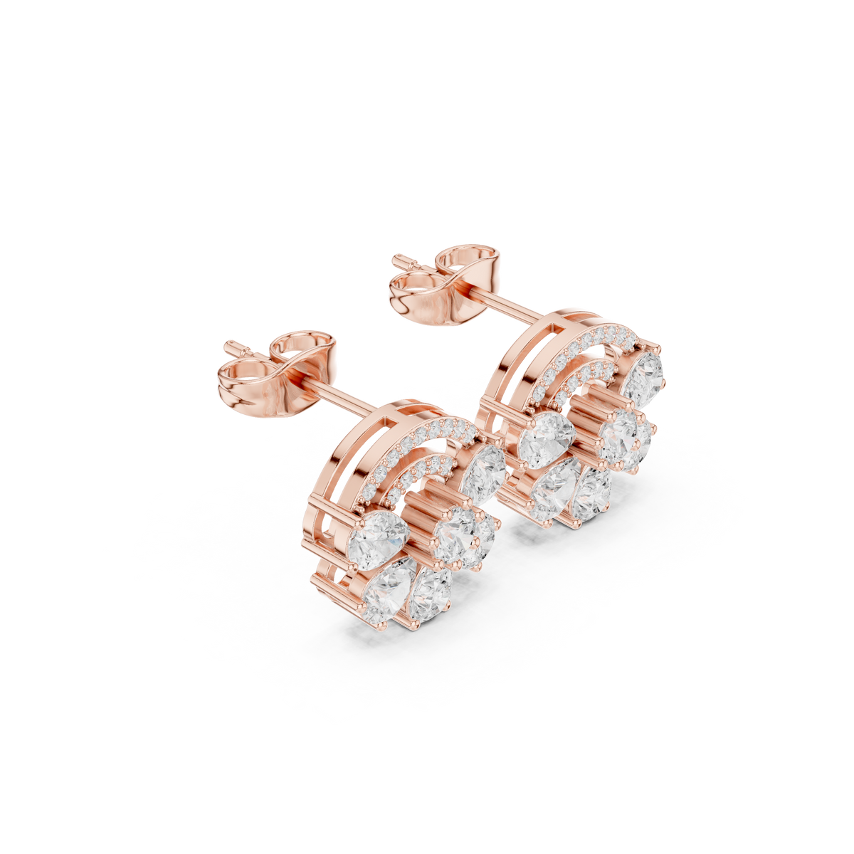 Averelle Floral Pavé Marquise Studs