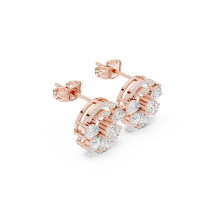 Averelle Floral Pavé Marquise Studs