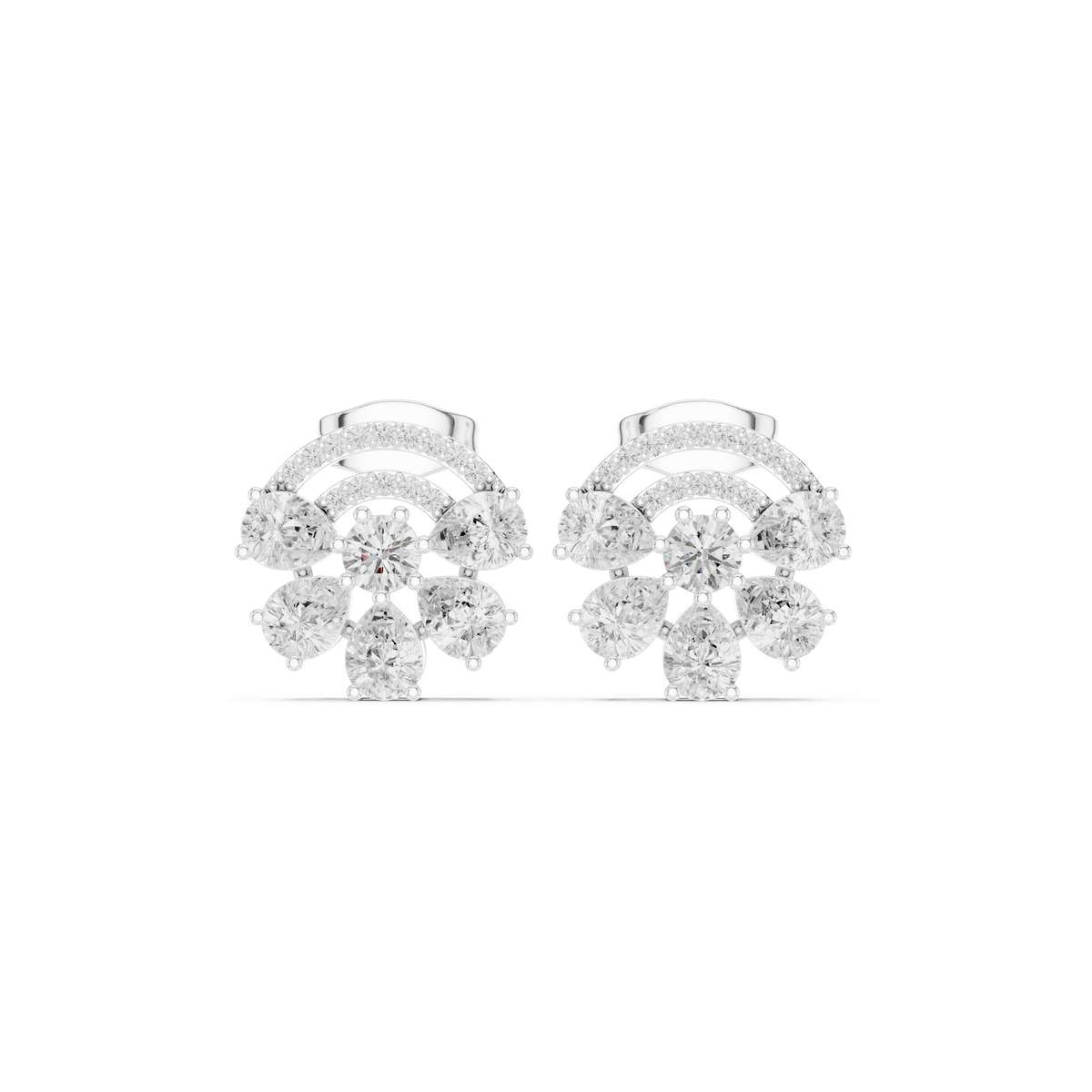 Averelle Floral Pavé Marquise Studs