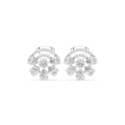Averelle Floral Pavé Marquise Studs
