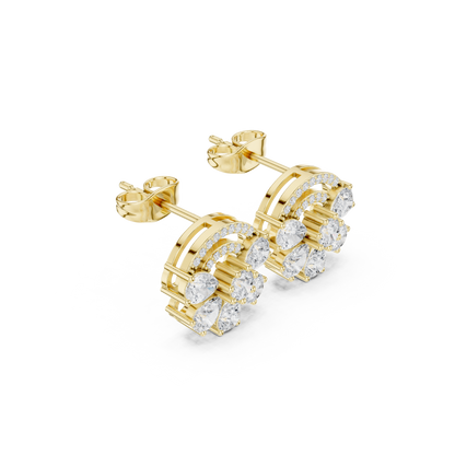 Averelle Floral Pavé Marquise Studs
