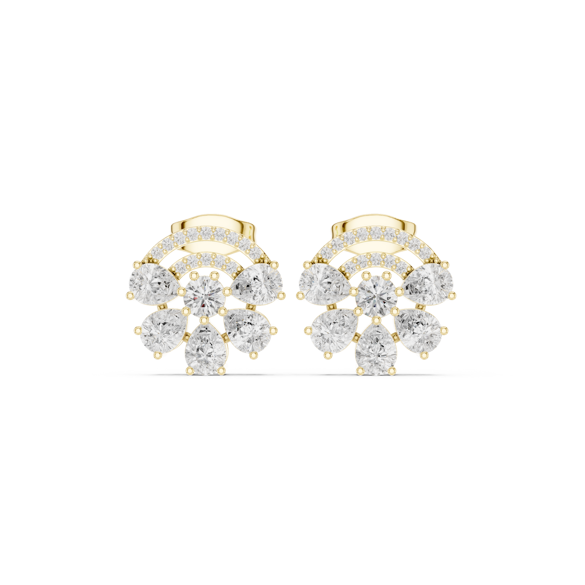 Averelle Floral Pavé Marquise Studs