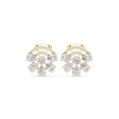 Averelle Floral Pavé Marquise Studs