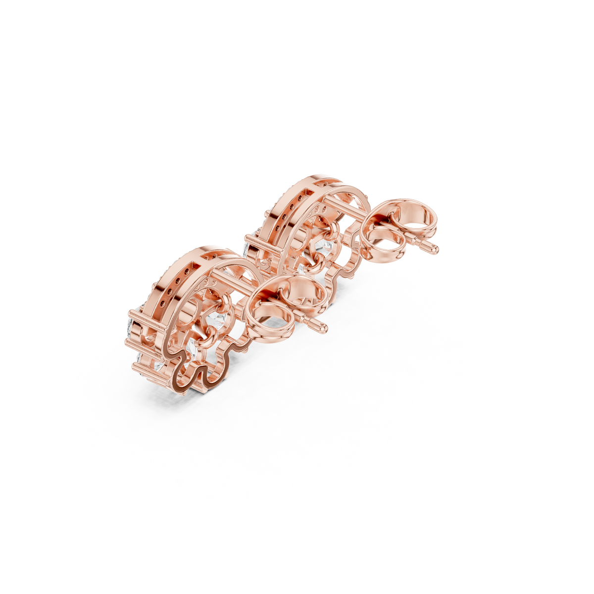 Averelle Floral Pavé Marquise Studs